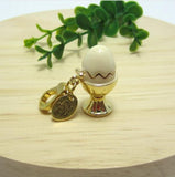 Egg Charms Handbag Zipper Key Chains Necklace Jewelry Gift