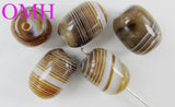 5pcs 17x13.5mm Coffee Silk Cylindrical Beads PJ428