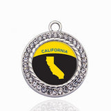 Delaware Flag Circle Charm for Bracelets & Necklaces