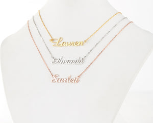 Personalized Name Necklaces-Stainless Name Necklace-Custom Mama Necklace
