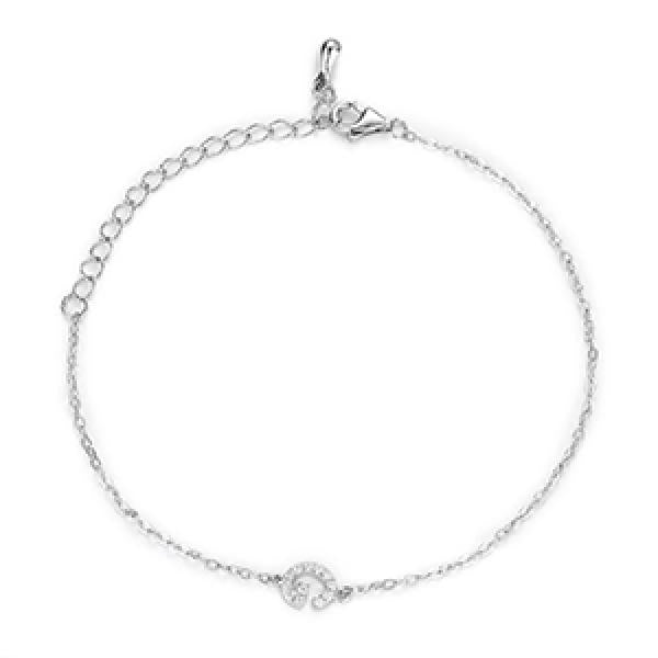 925 Silver Moissanite Name Letters Bracelet Initial Charms Women Jewelry