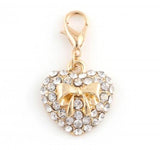 20PCS 19x17mm Bowknot Heart Pendant for Floating Locket