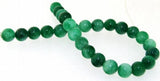 Charming Round Green Jade Gemstone Loose Beads 15 inches