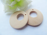 100pcs 30mm Unfinished Wood Earring Pendant DIY Accessory