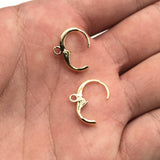 40Pcs 12x15mm Brass Earring Hooks DIY Jewelry Craft
