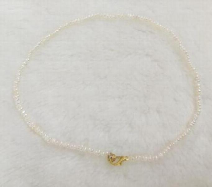 Small Flat Freshwater Pearl Choker Necklace for Women