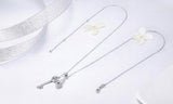 Heart Lock Chain Pendant Necklace 925 Sterling Silver Romantic Jewelry