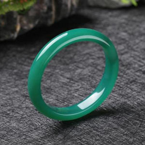 Natural Green Agate Chalcedony Bangle Princess Jewelry Gift