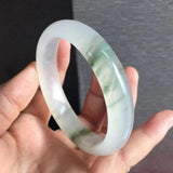 Zheru Jewelry Natural Burmese Jadeite Light Flower 54mm-64mm Bracelet