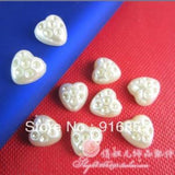 500pcs 10mm Heart Shape Hollow Point Drill Craft Pearl Beads