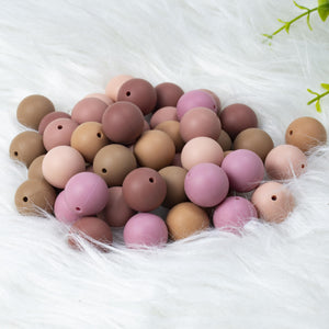 100 PCS Silicone Loose Beads Baby Teething Toys DIY Necklace Jewelry Making