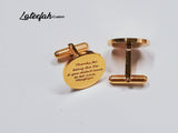 Lateefah Metal Letter Cufflinks Personalized with Name Geometric Stainless Steel