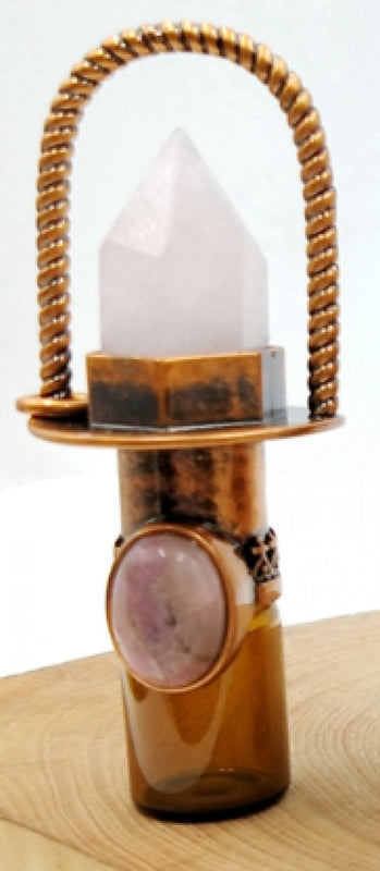 Health Crystal Quartz Roller Massager Perfume Bottle