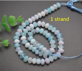 5x8mm Light Agate Faceted Rondelle Beads for Diy Jewelry 1-5 Strands/lot