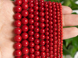 Red Shell Pearl Round Beads 4/6/8/10mm