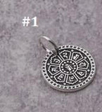 925 Silver Tibetan Six Words Proverb Charms Sterling Pendant