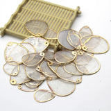 Shell Pendant Droplet Plated Mother Of Pearl Charms