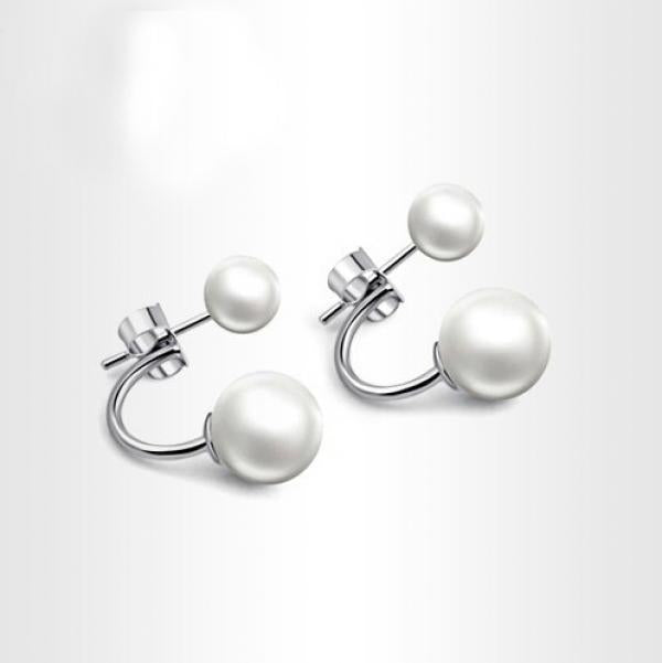 925 Silver Pearl Earrings Women Gift Jewelry