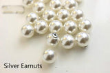 50pcs 18K Gold/Silver Plated Earring Backs Faux Pearl Beads