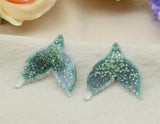 Resin Fish Tail Pendant Charms for DIY Jewelry Making 10pcs