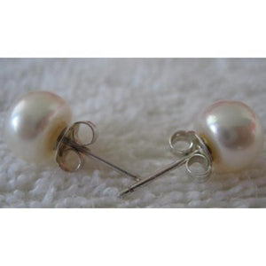 Unique Pearl Girl 8-9mm Freshwater Pearl S925 Sterling Silver Stud Earring
