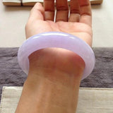 Cert. Pure Myanmar Jade A-Class 54-62mm Light Purple Bracelet
