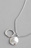 F.I.N.S Unique 925 Silver Circle Necklace Pendants for Women