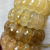 Yellow Jade Stone Beads Bracelet Gemstone Bangle for Women