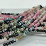 Mamiam Tourmaline Faceted Rondell Beads 2.8x3.8mm