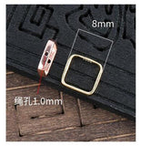 925 Sterling Silver Beaded Square Spacer 10mm DIY Jewelry Accessories