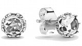 925 Silver Love Signature Crown Ear Studs for Women's Party