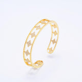 Hollow Out Bracelet Pave Zircon Star Crystal Bangles