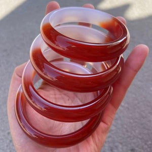 Zheru Jewelry Natural Agate Chalcedony Two-Color 54mm-64mm Bracelet