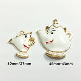 10pcs Enamel Tea Pot & Cup Pendants Lot