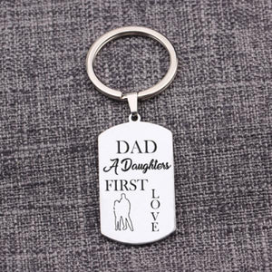 Dad & Daughter Stainless Keychain - Father Gift Keepsake