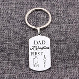 Dad & Daughter Stainless Keychain - Father Gift Keepsake