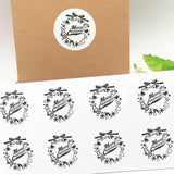 300Pcs Christmas Labels Self-Adhesive for Candy Cake Boxes Packaging Bags