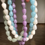 Chalcedony Jades Beads Water Drop Shape Spacer Beads for Jewelry Making