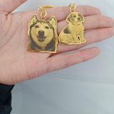 Lateefah Carved Pet Photo Pendant Keychain Pet Jewelry For Pet Memorial