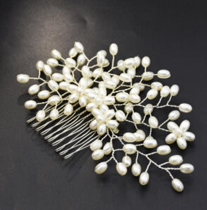 Crystal Pearls Hair Combs for Women Wedding Hair Accessories
