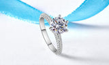 Tibetan Silver CZ Zircon Wedding Engagement Band for Women LRX279