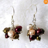 Baroque Pearl Dangle Earrings S925 Sterling Silver