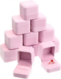 12PCS Velvet Ring Box Storage Organizer Gift Packaging Box
