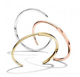925 Sterling Silver Pan Bracelet Rose Signature I-D Bangle for Women
