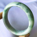 Two-tone Natural Burmese Jade Bangle Princess Jewelry Gift
