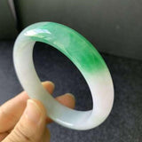 Zheru Natural Myanmar Jadeite Two-Color Bracelet Princess Jewelry