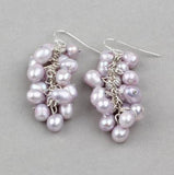 Baroque Freshwater Pearl Earrings S925 Sterling Silver Dangle Jewelry