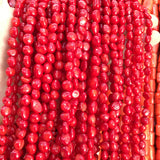 Irregular Coral Beads Charm DIY Bracelet Necklace Jewelry Red 6x8mm