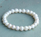 Natural Pearl Elastic Bangles Freshwater Pearls Bracelet