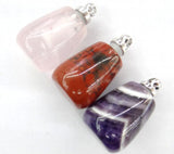Turquoise Tiger Eye Quartz Crystal Pendant DIY Jewelry Making